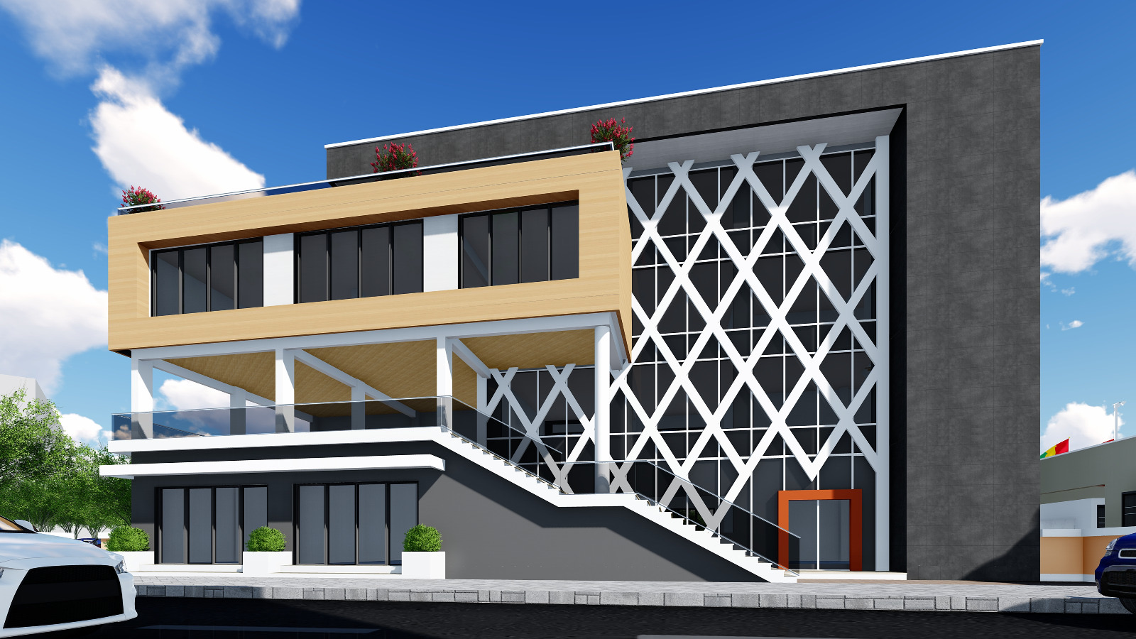 Réalisation ORA Group — bâtiment contemporain du Parc urbain du Petit Lac, Conakry